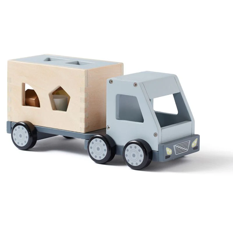 * Kid's concept Houten Vrachtwagen Sorteren met Vormpjes Aiden