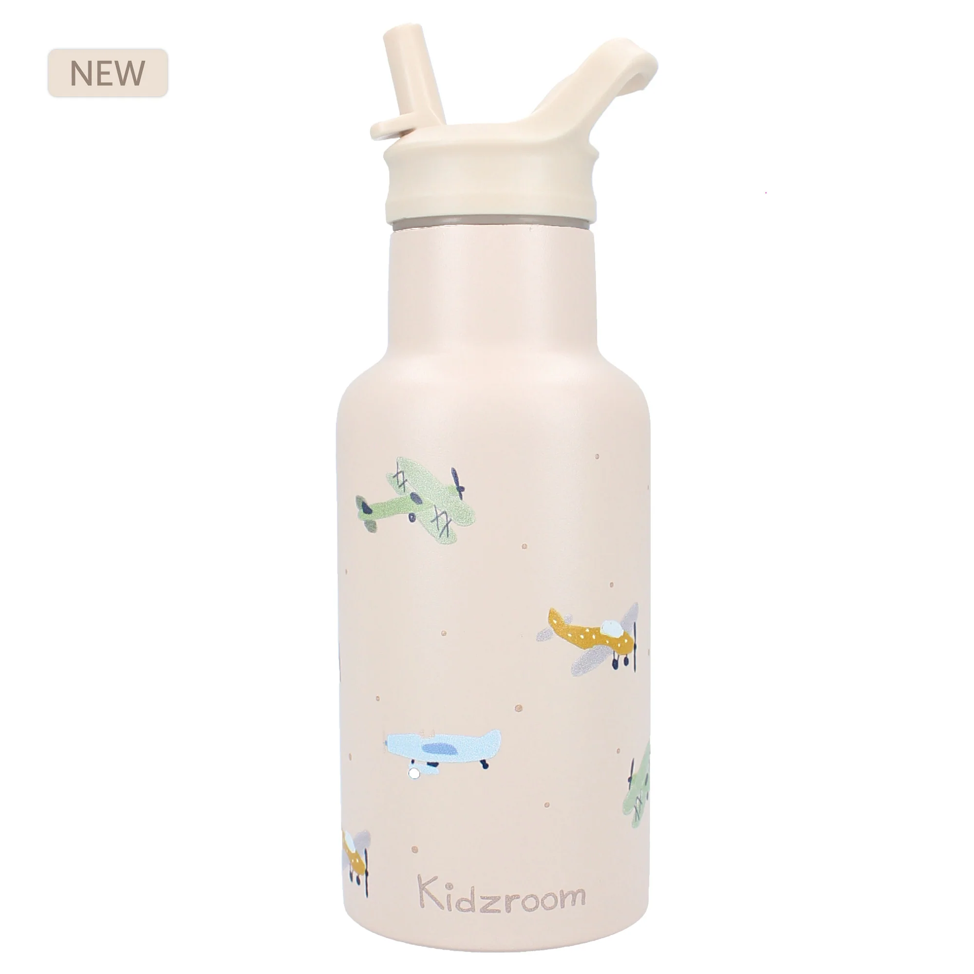 Kidzroom Thermische Drinkfles 350ml | Small Talk Beige - Image 7
