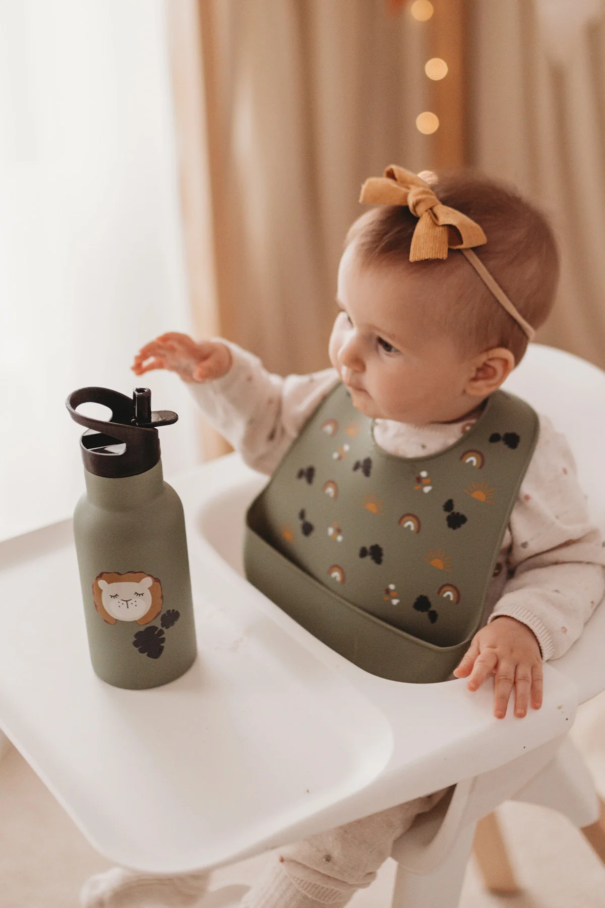 * Kikadu Drinkfles | Lion Olive - Image 6