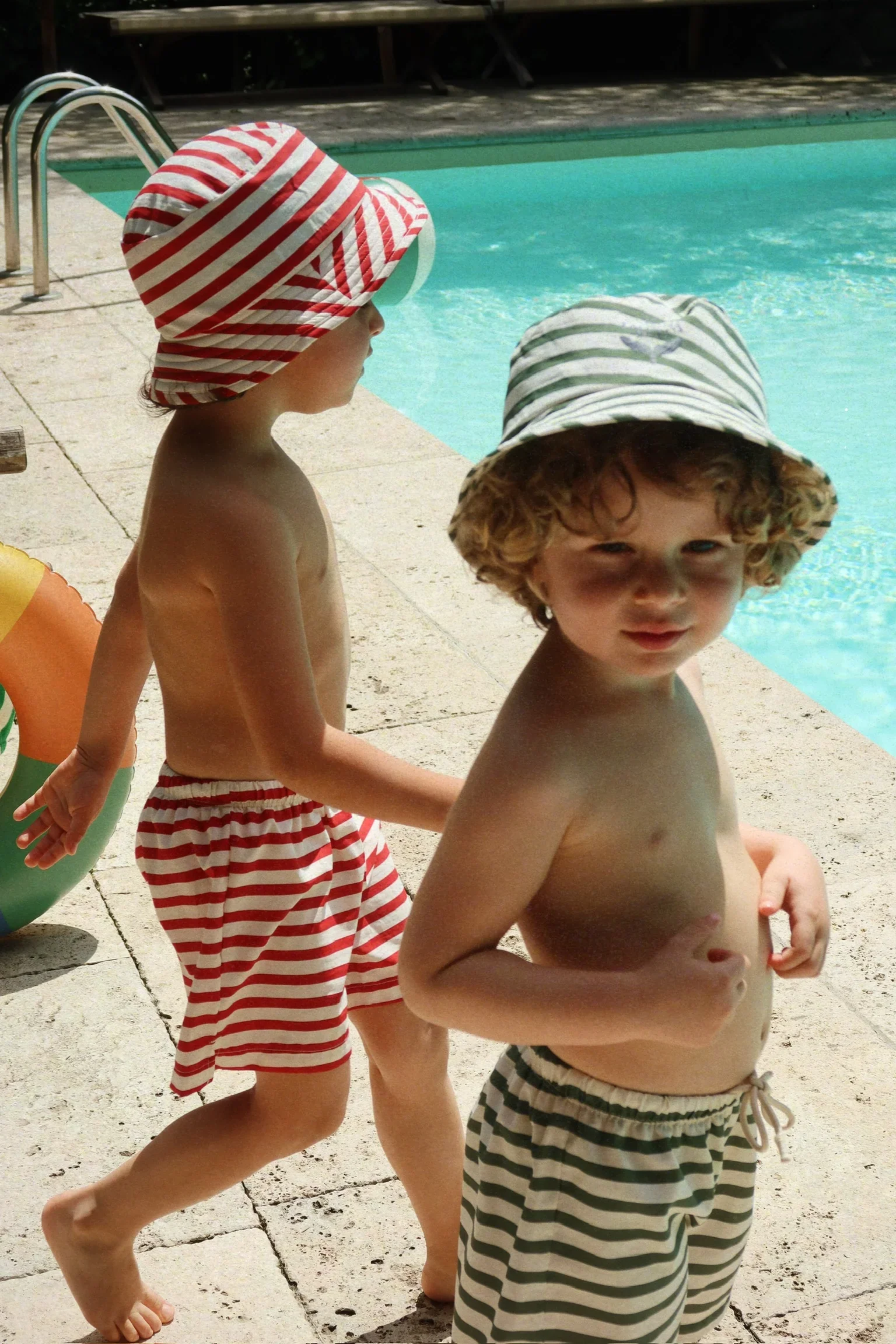 * Konges Sløjd Asnou Zwemshort | Stripe Rouge - Image 2