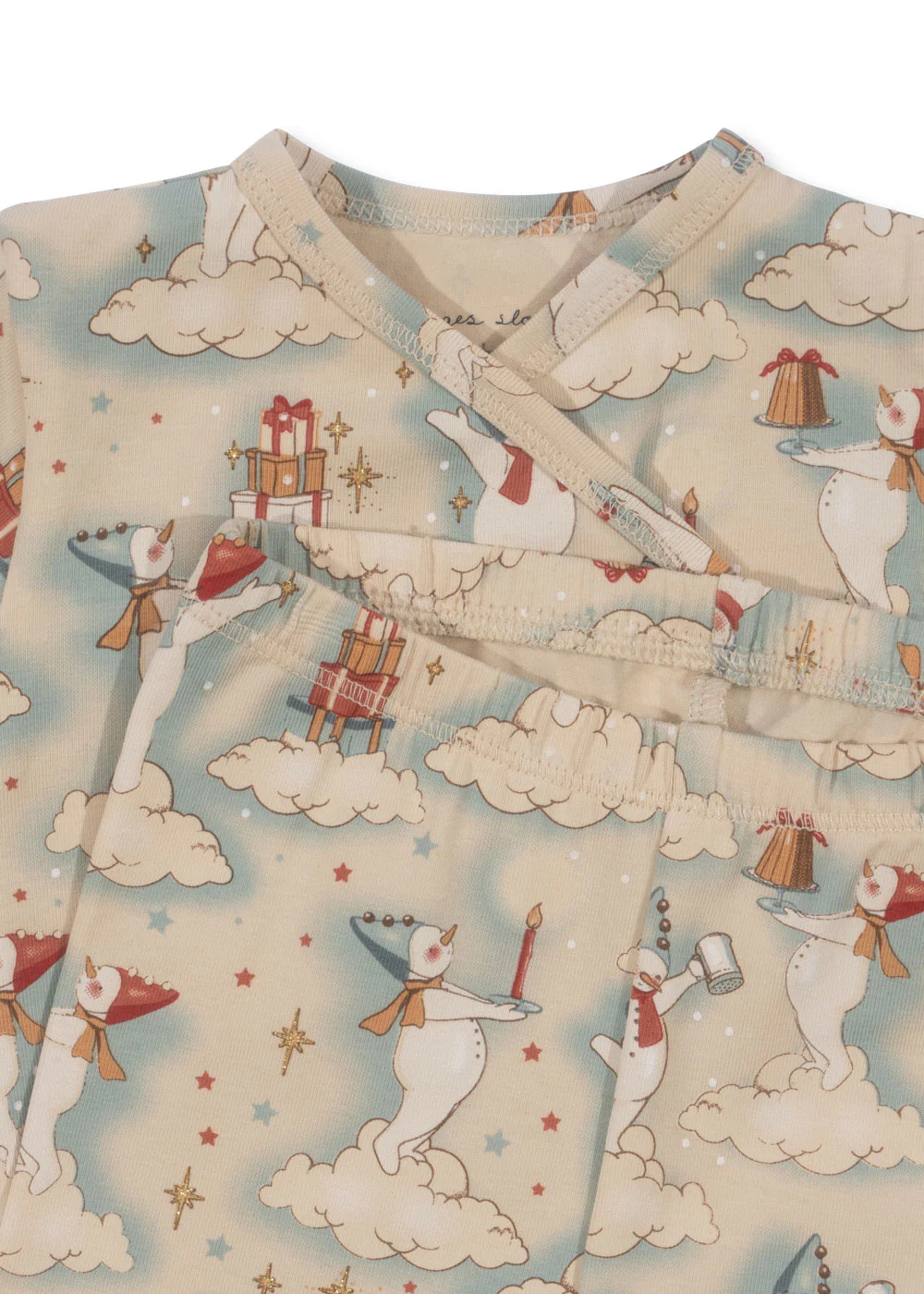 * Konges Sløjd Basic Newborn Set Pyjama | Let It Snow - Image 3