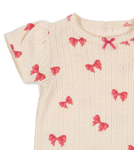 * Konges Sløjd Minnie Puff Sleeve Body | Rosia Bow - Image 3