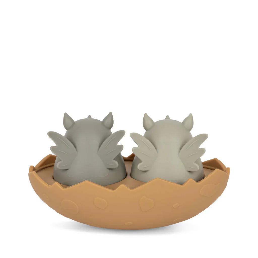 * Konges Sløjd Silicone Badspeeltjes Dino Egg | Almond Mix - Image 8