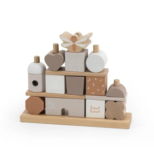 * Label Label Stapelblokken Huis | Nougat