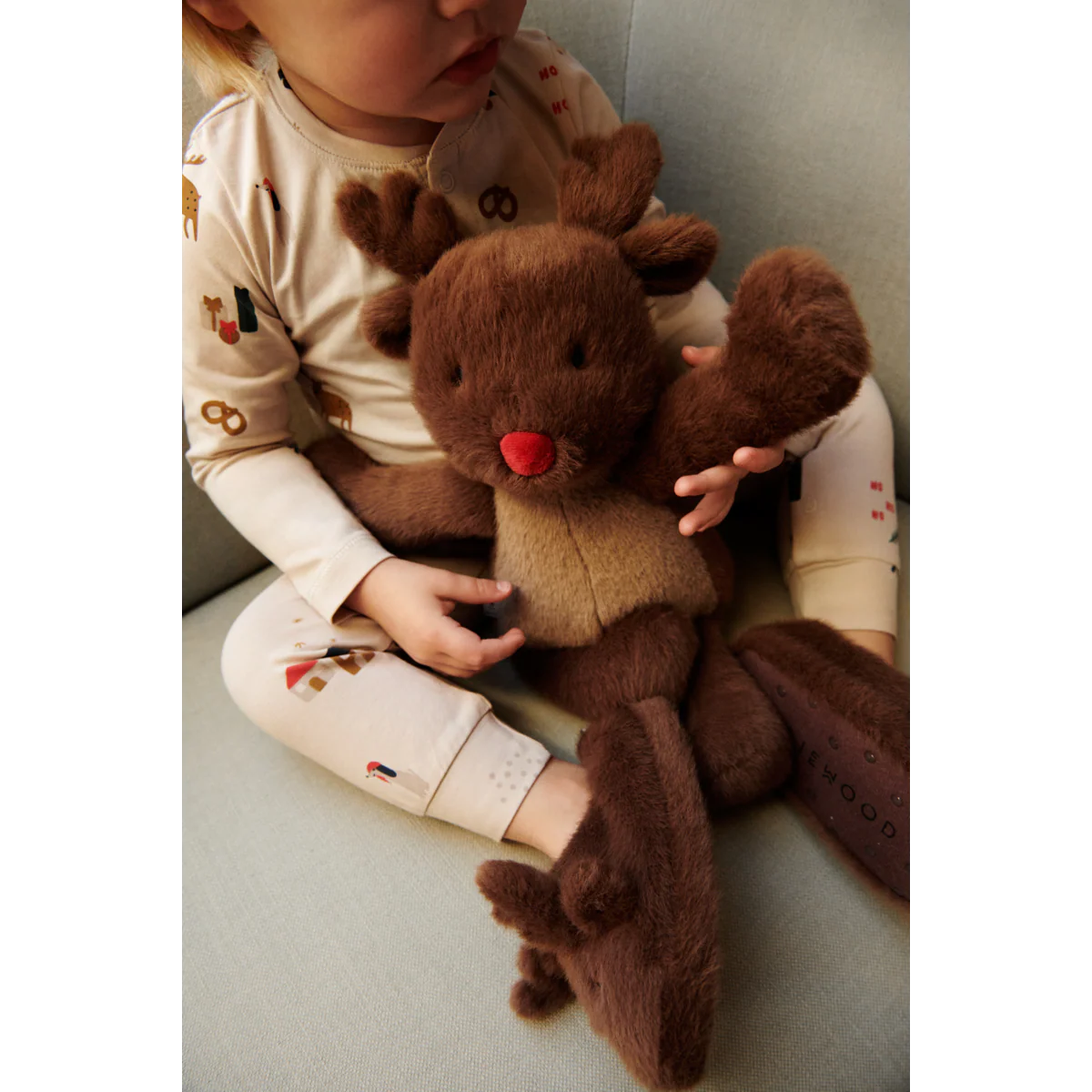 * Liewood Birk Printed Pyjama Jumpsuit | Christmas Holiday / Sandy - Image 5