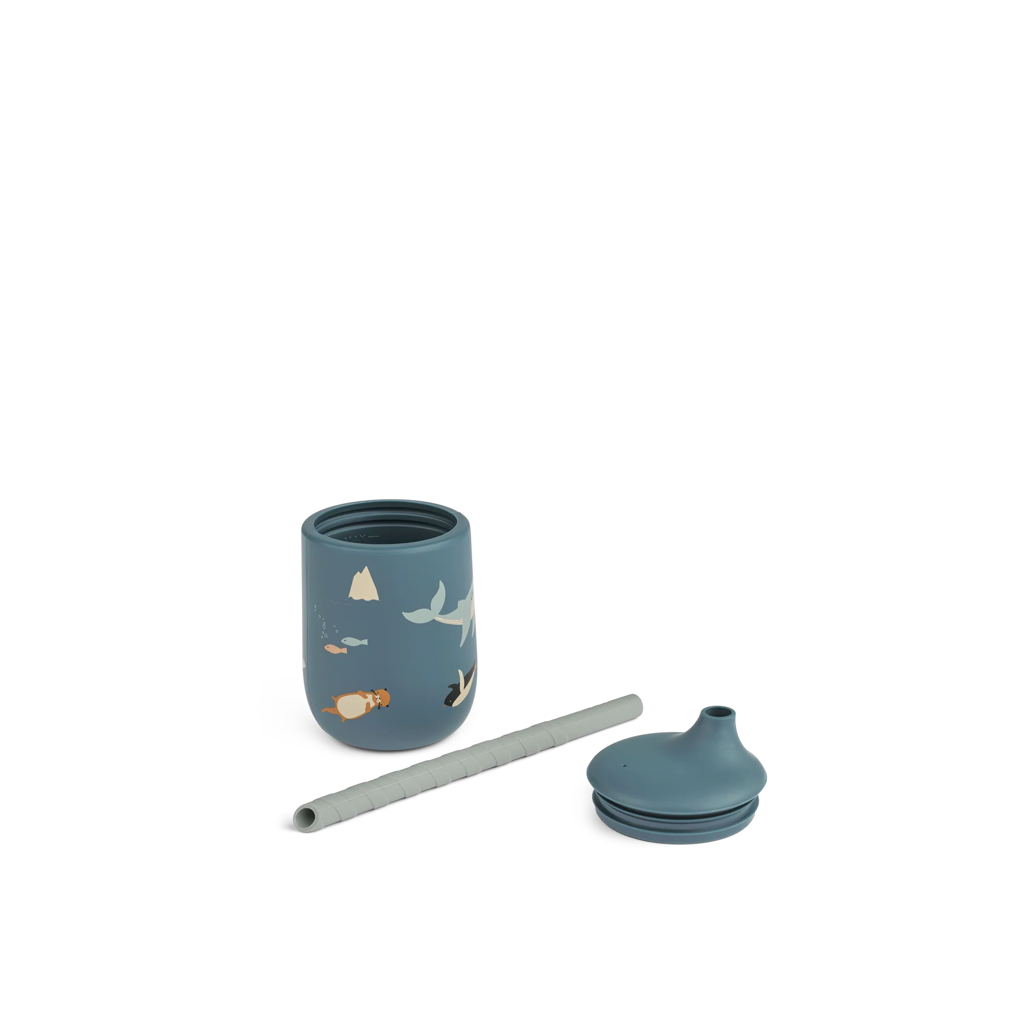 * Liewood Ellis Printed Sippy Cup 230ml | Arctic Sea / Ocean View - Image 2