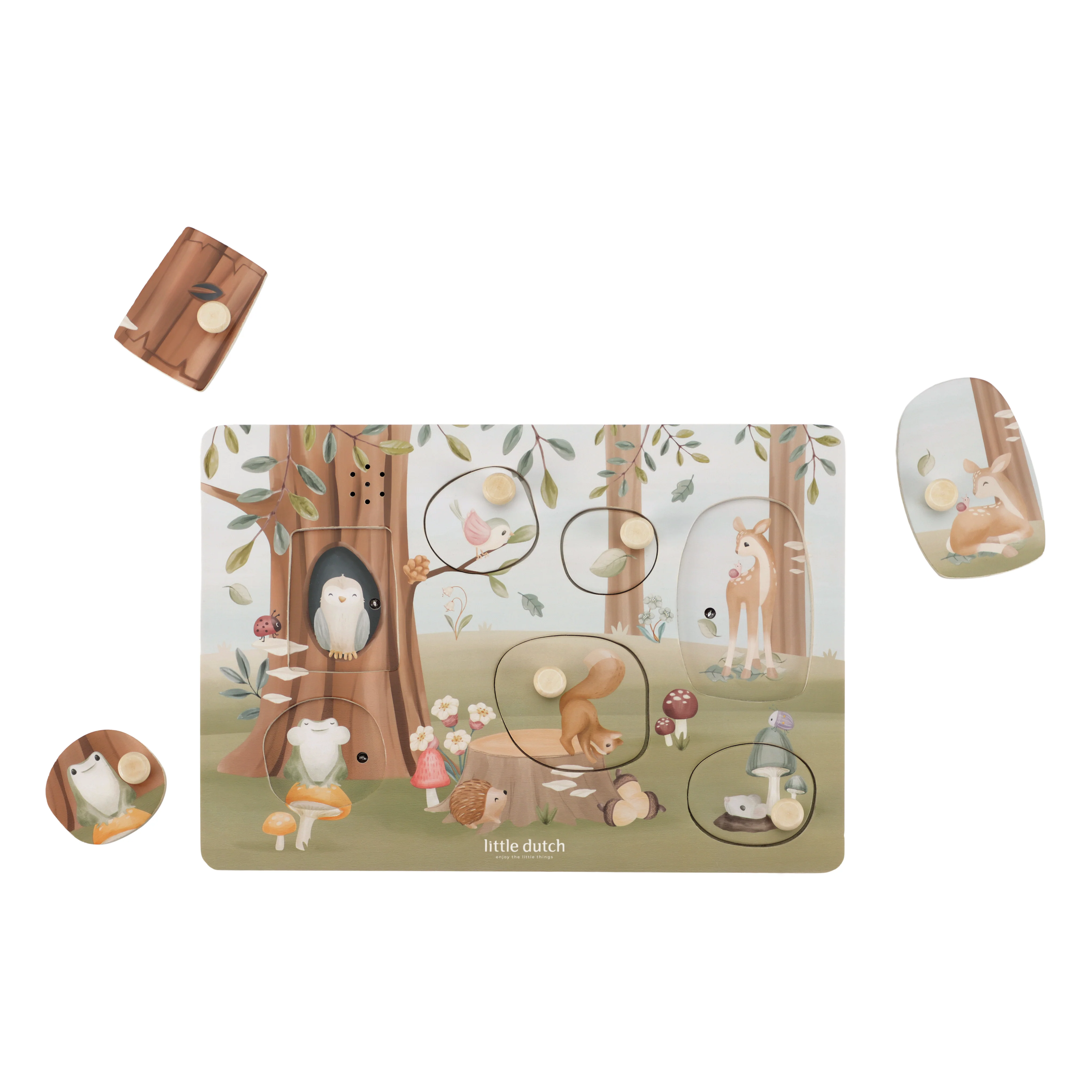 Little Dutch Geluidenpuzzel Forest Friends Fsc - Image 3