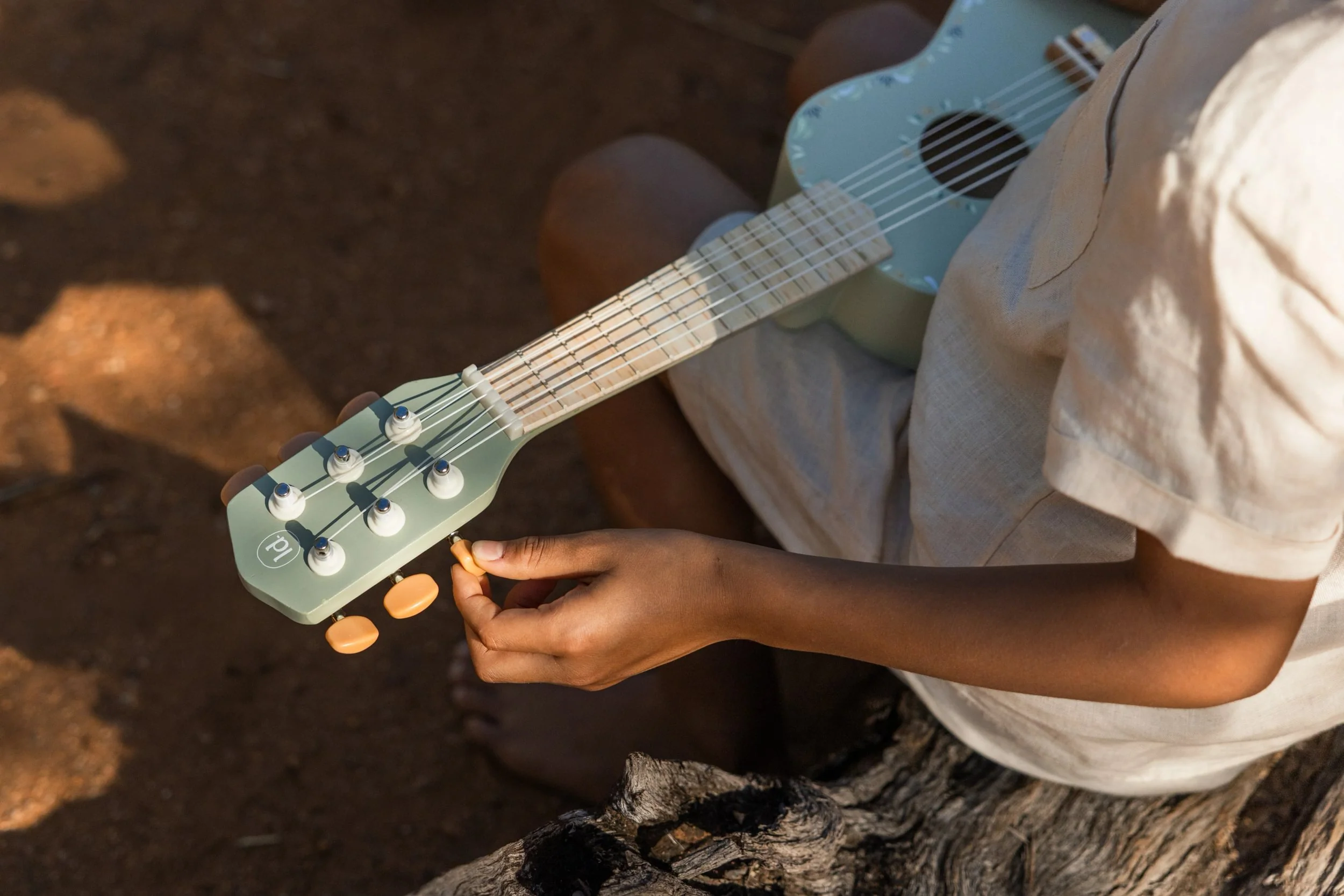 Little Dutch Houten Gitaar Safari Friends | Groen - Image 6