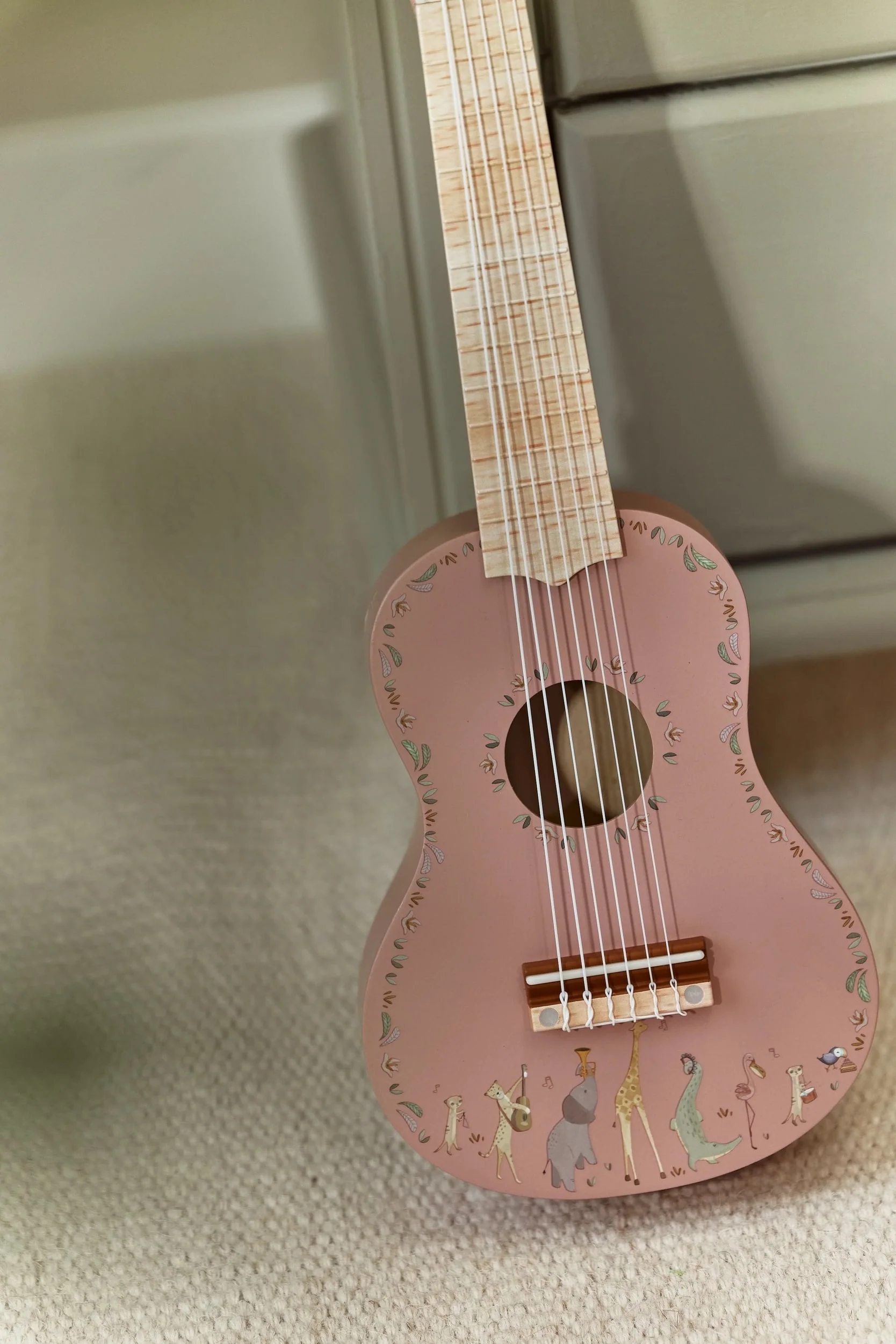 Little Dutch Houten Gitaar Safari Friends | Roze - Image 3