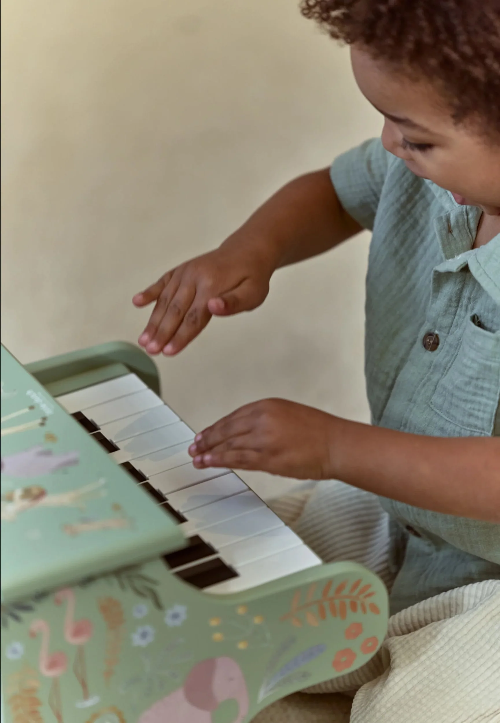 Little Dutch Houten Piano Safari Friends | Groen - Image 6