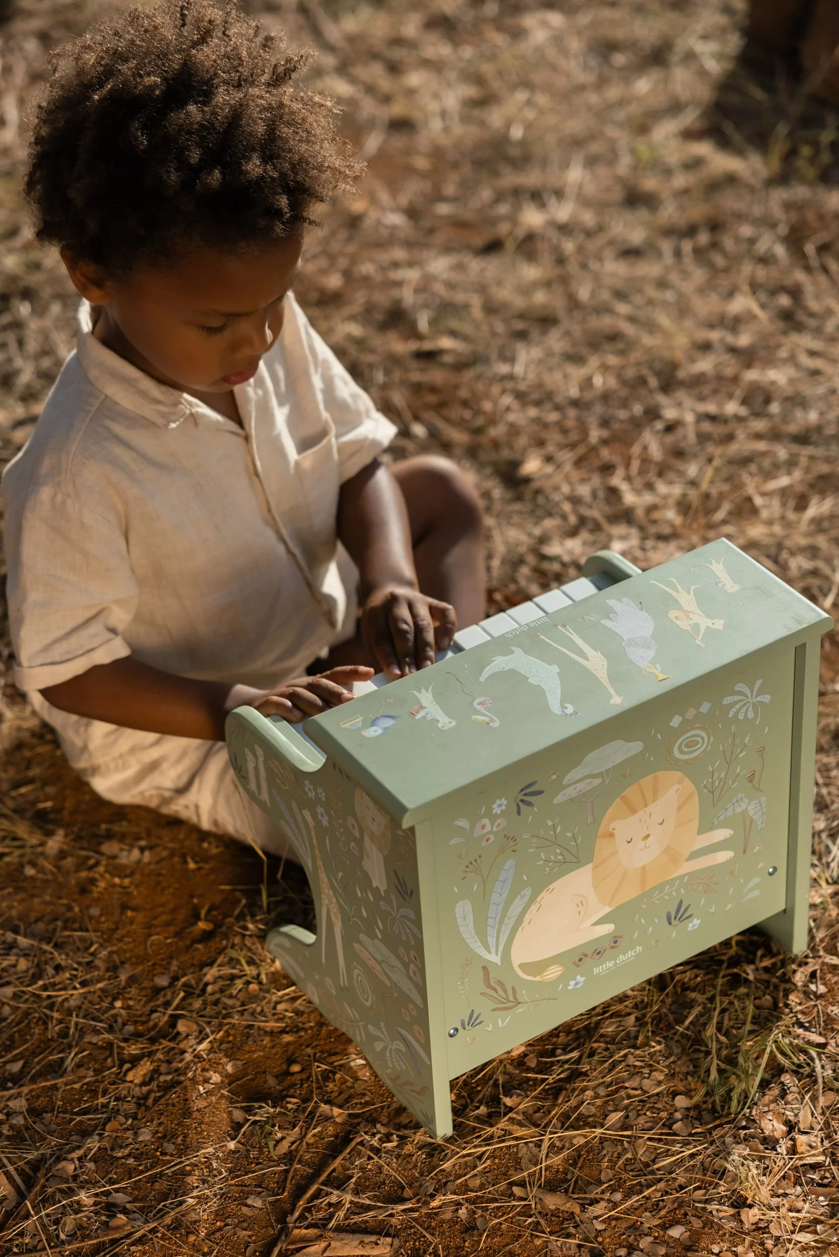 Little Dutch Houten Piano Safari Friends | Groen - Image 8