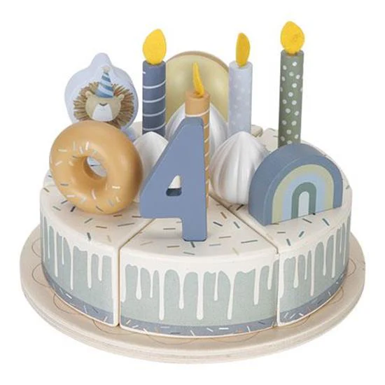 Little Dutch Houten Verjaardagstaart 26-delig | Blauw