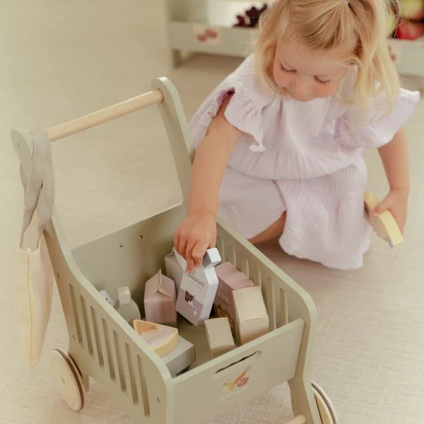 Little Dutch Houten Winkelwagen + Shopper + Accessoires - Image 2