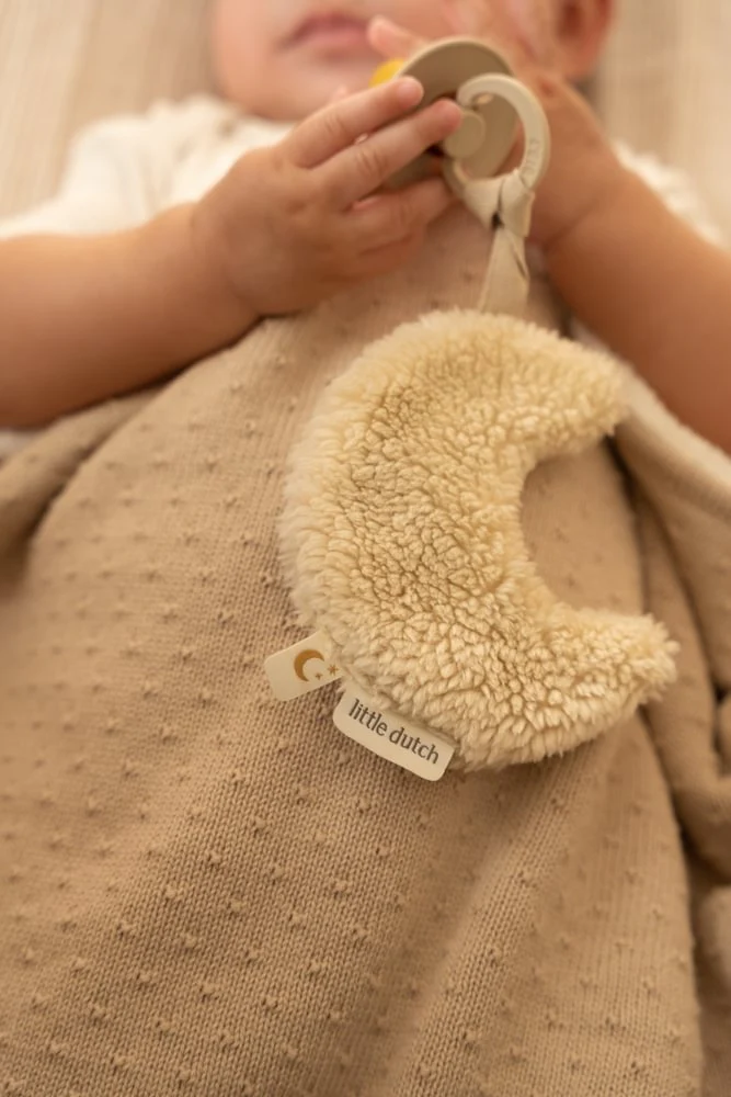 * Little Dutch Ledikantdeken Gebreid/Fleece 110x140 | Pure Soft Beige - Image 4