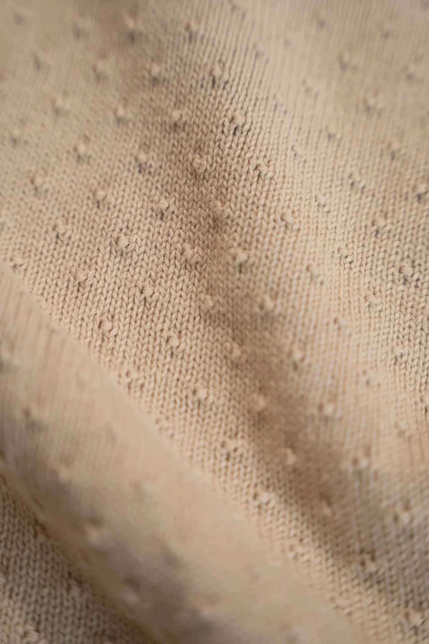 * Little Dutch Ledikantdeken Gebreid 110x140 | Pure Soft Beige - Image 4