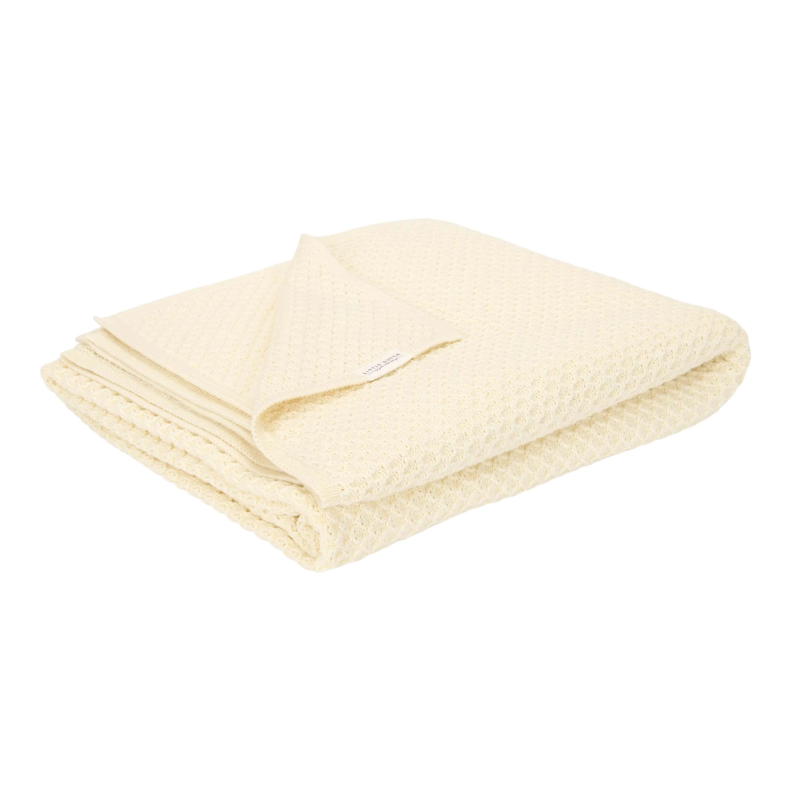 * Little Dutch Ledikantdeken Gebreid - Pure Soft White | Wit
