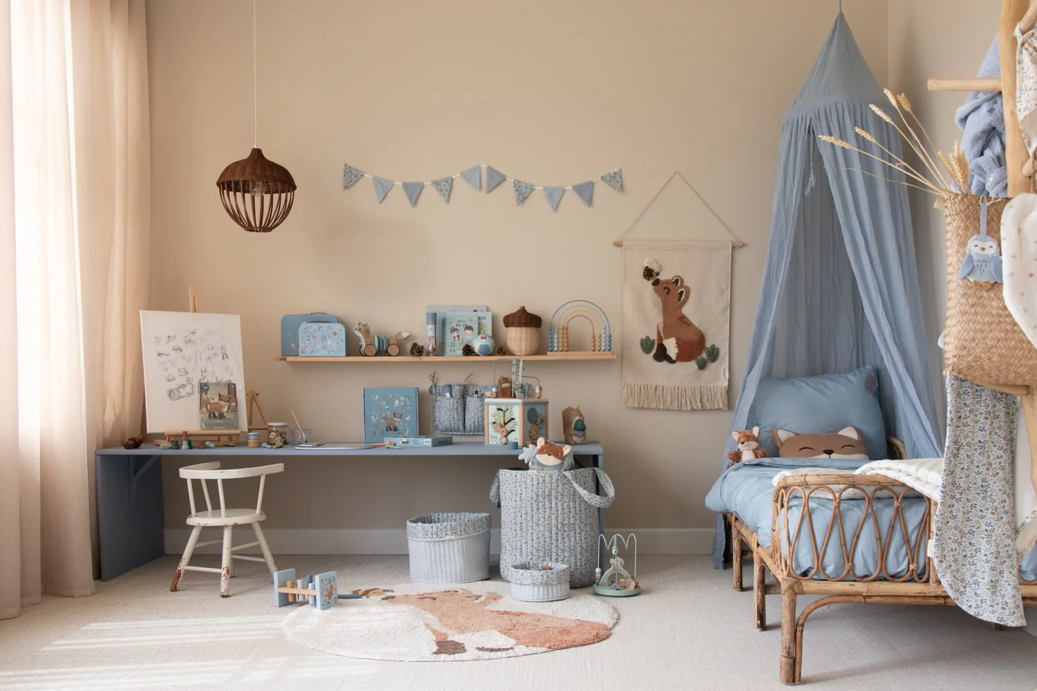 * Little Dutch Opbergmand Groot 35Ø | Forest Adventure Blauw - Image 4