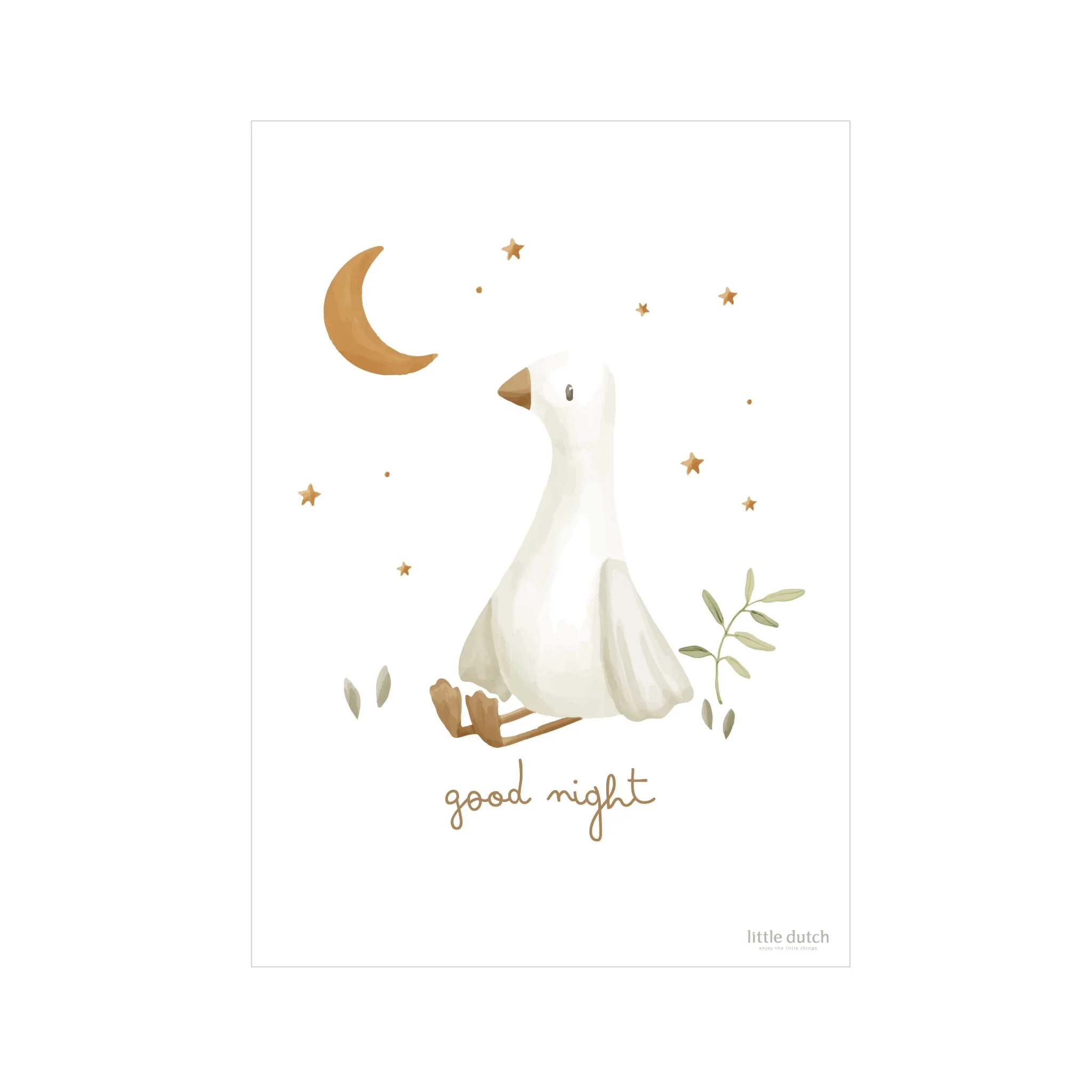 * Little Dutch Poster A3 Little Goose | Beige