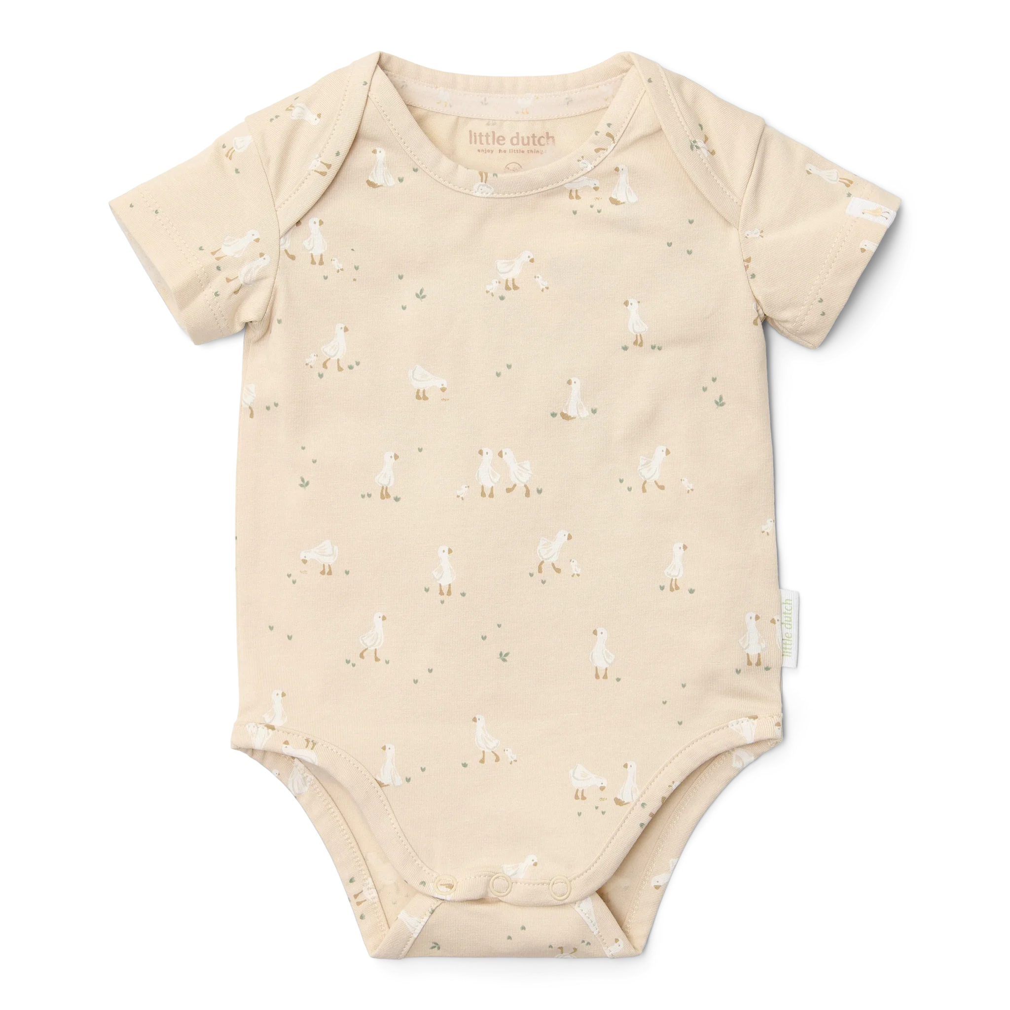 * Little Dutch Romper Korte Mouw Little Goose | Beige