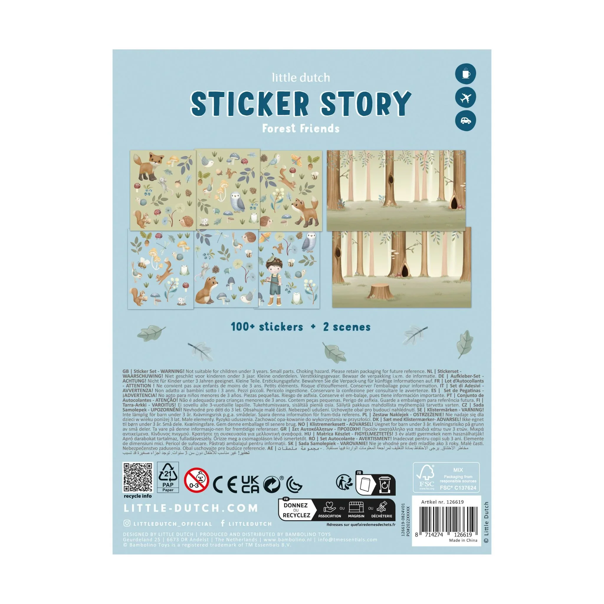 Little Dutch Stickerset | Forest Friends - Image 3