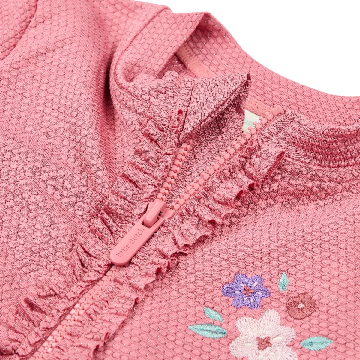 * Little Dutch UV Zwempak Korte Mouwen | Dreamy Pink Sparkle - Image 3