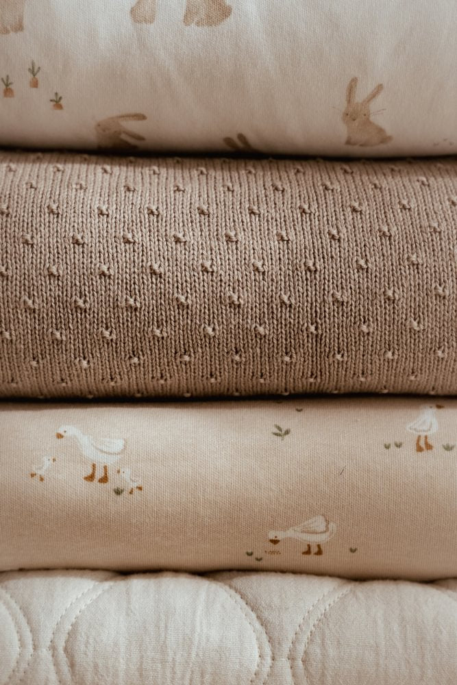 * Little Dutch Wiegdeken Fleece Little Goose 70x100 | Beige - Image 6