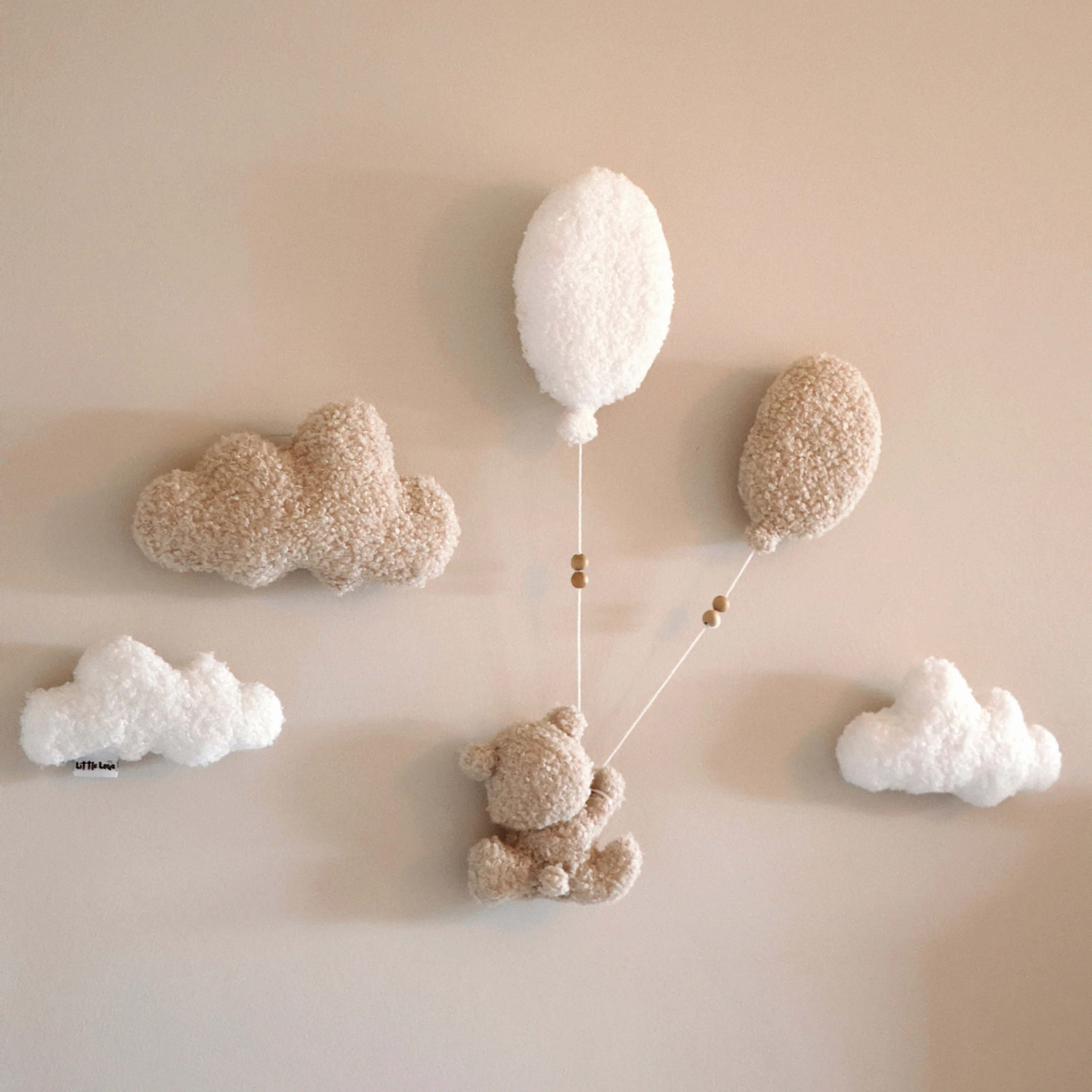 Little Loua Teddy Bouclé Wanddecoratie Big | 6 stuks