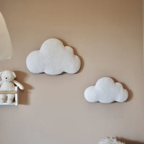Little Loua Wolk Bouclé wanddecoratie | Grote wolk