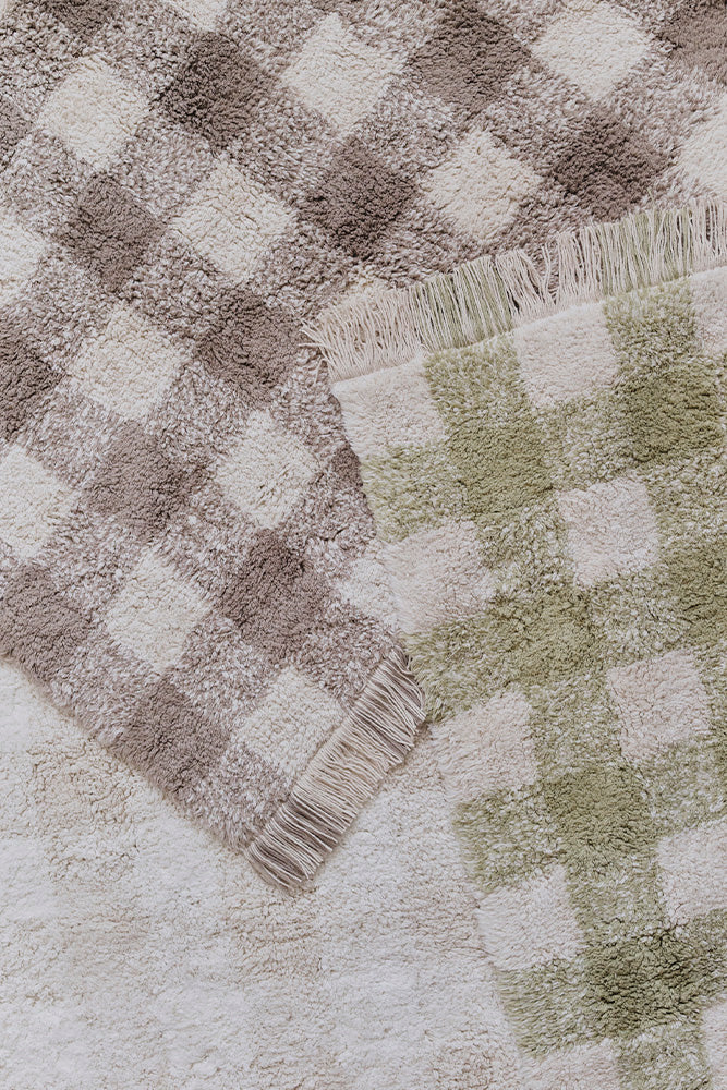 Lorena Canals Machine Wasbaar Tapijt 150x180  | Vichy Matcha - Image 6