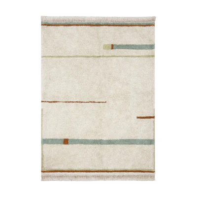 Lorena Canals Machinewasbaar RugCycled Tapijt 140x200cm | Lanes Vintage Blue - Image 2