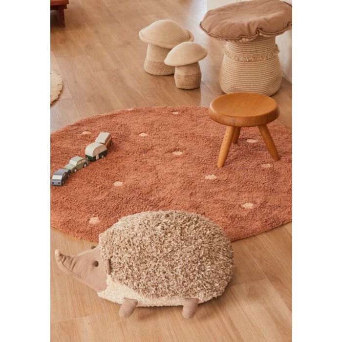 Lorena Canals Machinewasbaar Tapijt Rond Rug Ø140cm | Round Dot Chestnut - Image 5