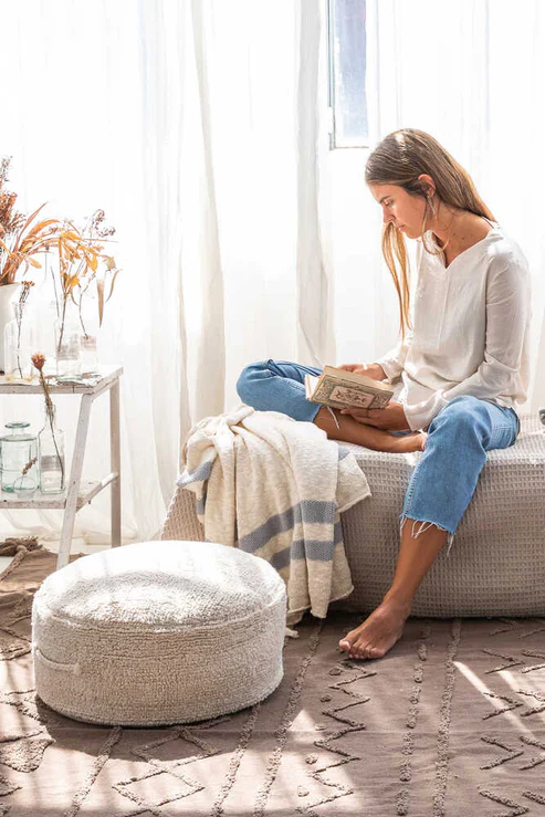 Lorena Canals Pouffe 20xØ50cm | Chill Natural - Image 3