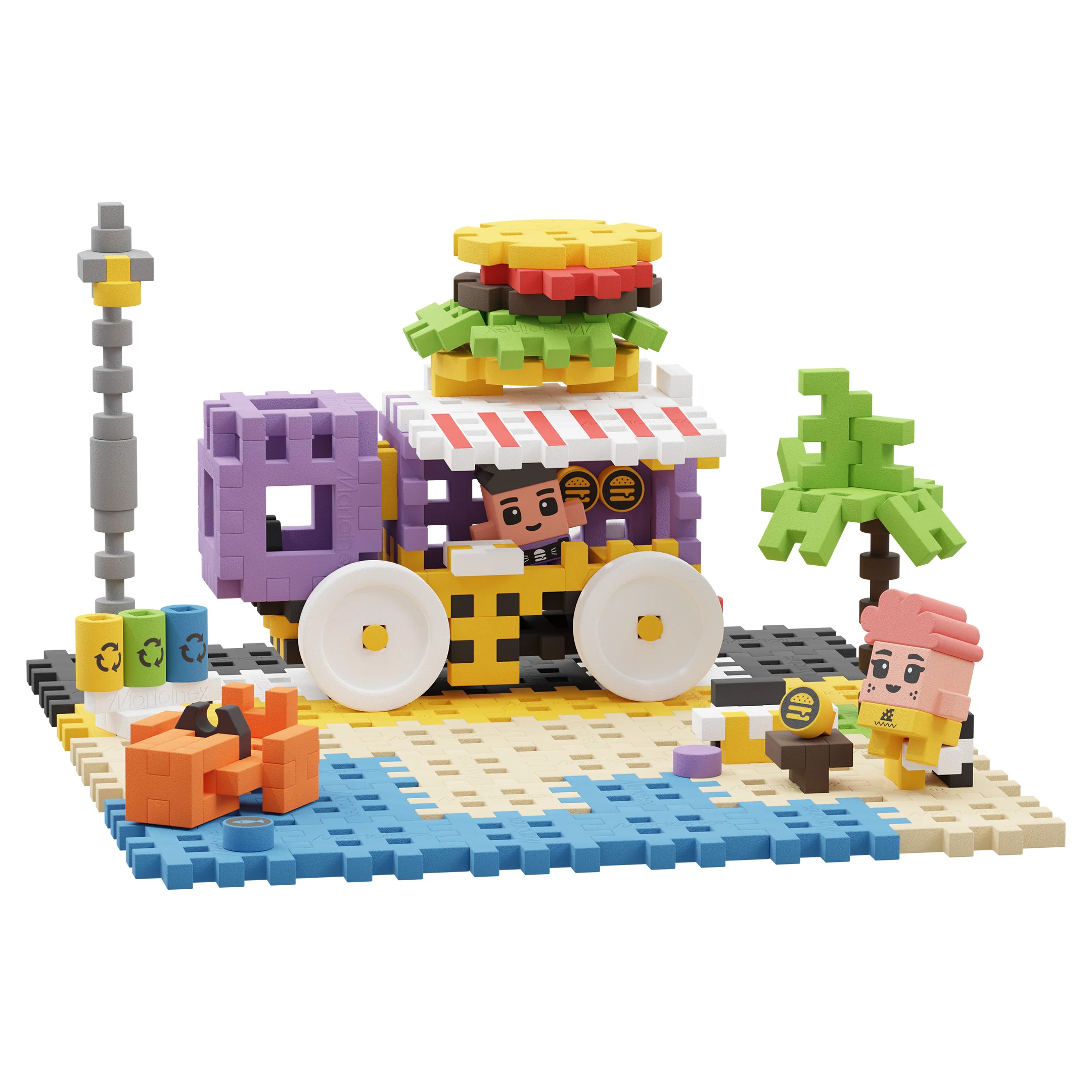 Marioinex Mini Waffle | Food Truck 148 Pcs - Image 2