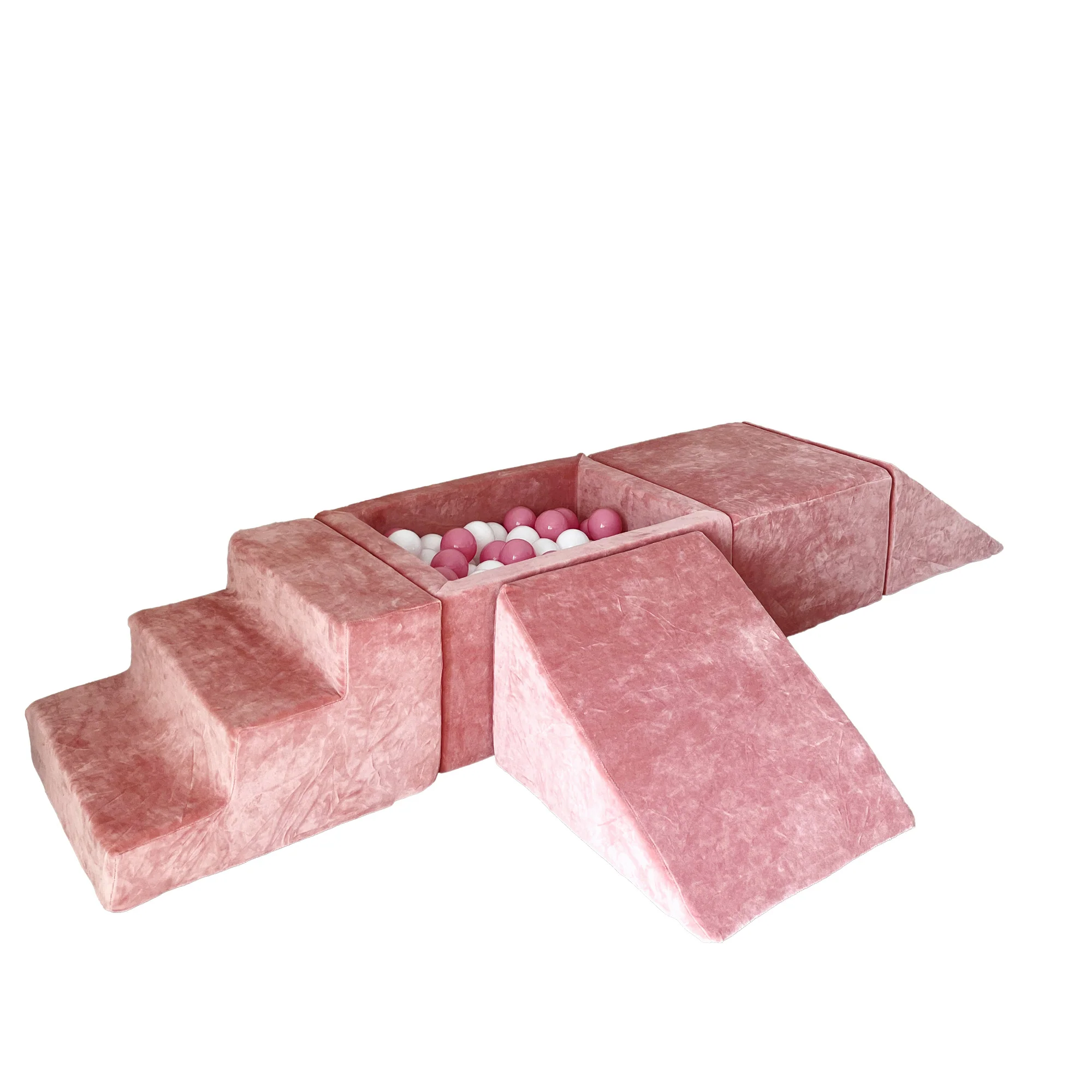 * Moje Ballenbad & Playset Elementen 4st Soft Velvet | Raspberry Pink