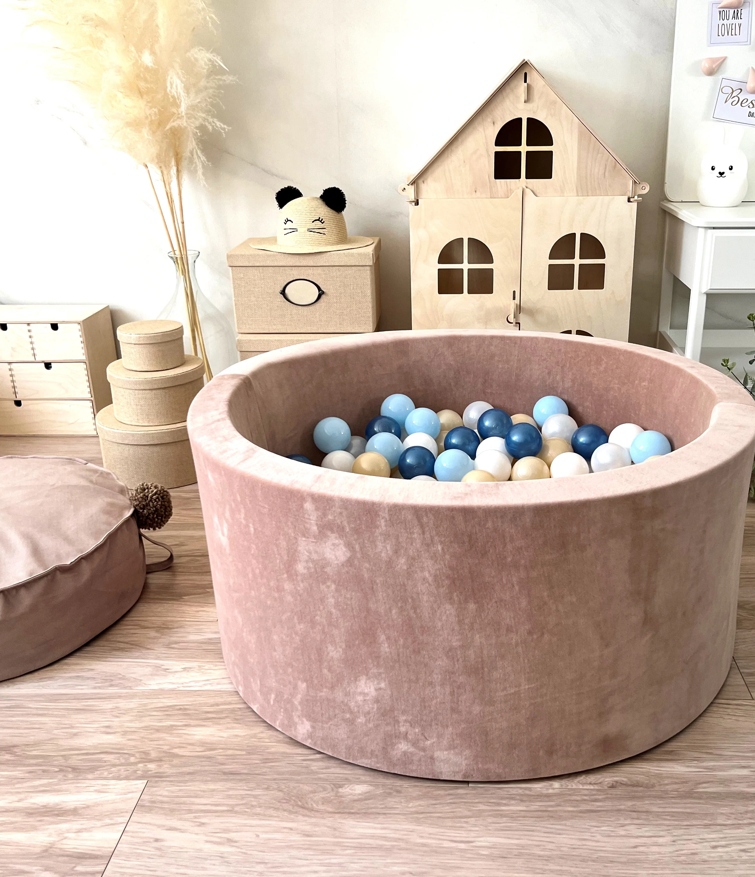 * Moje Ballenbad Soft Velvet 90x40cm | Dark Beige - Image 4