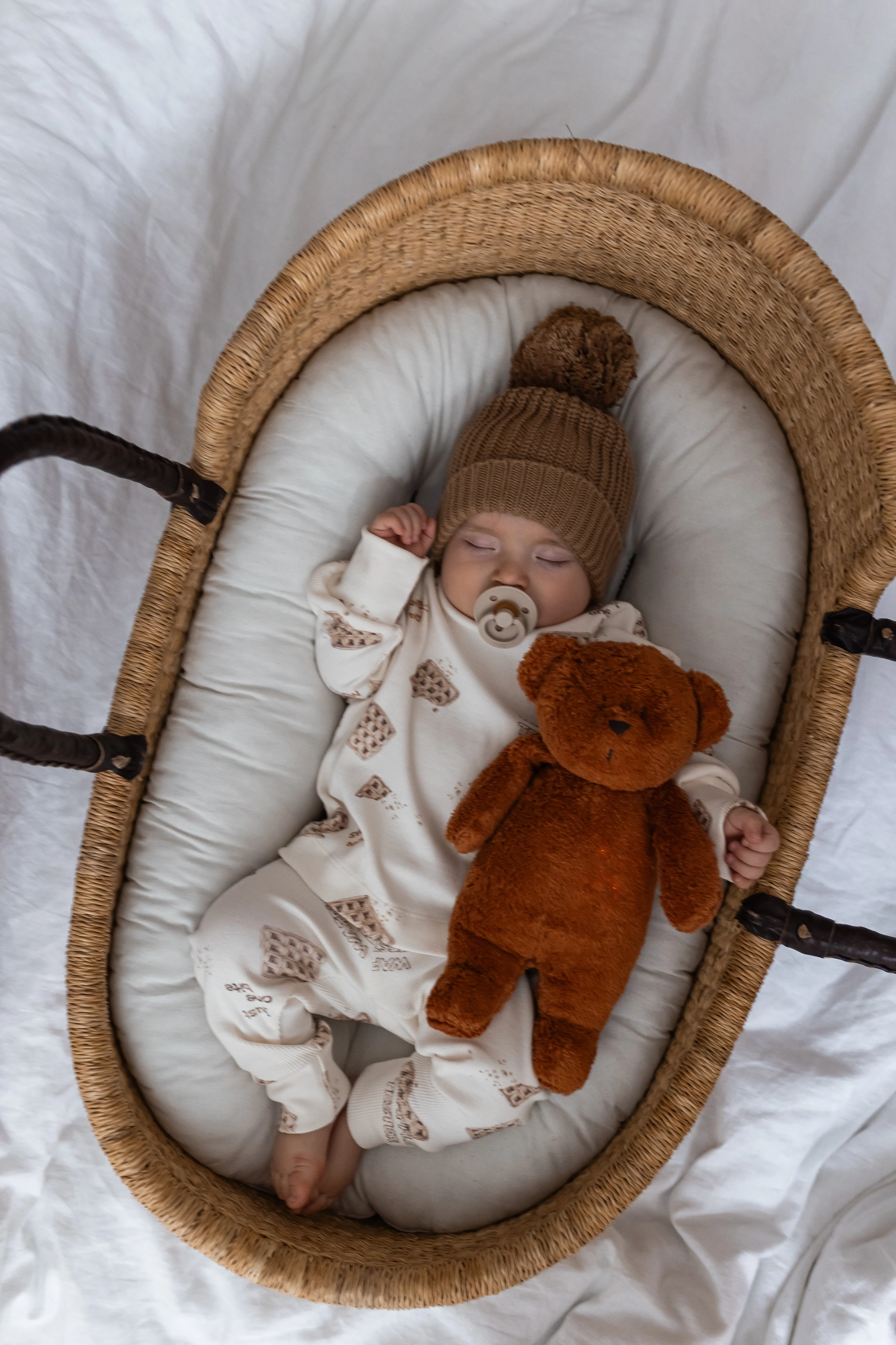 Moonie 2.0 upgrade - Knuffel Hartslag en Licht | Bear Caramel - Biologisch katoen - Image 4