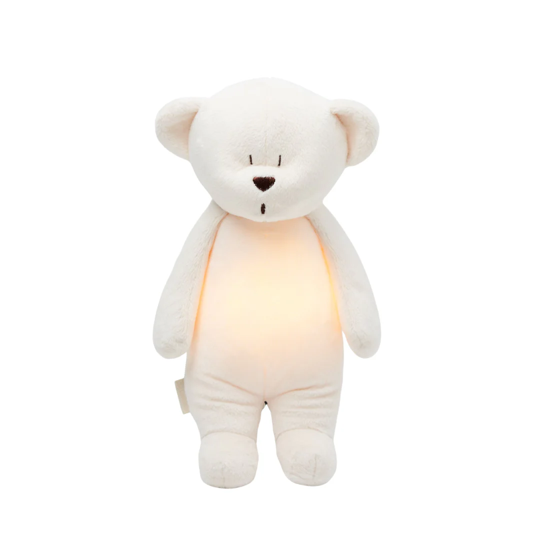 Moonie 2.0 upgrade - Knuffel Hartslag en Licht | Humming Bear Cream - Polyester