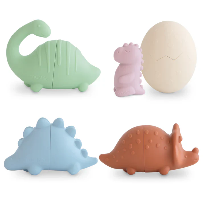 Mushie Badspeelgoed Set 4-Pack | Dino