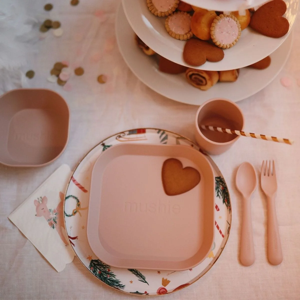 Mushie Bestek Vork & Lepel | Blush - Image 4