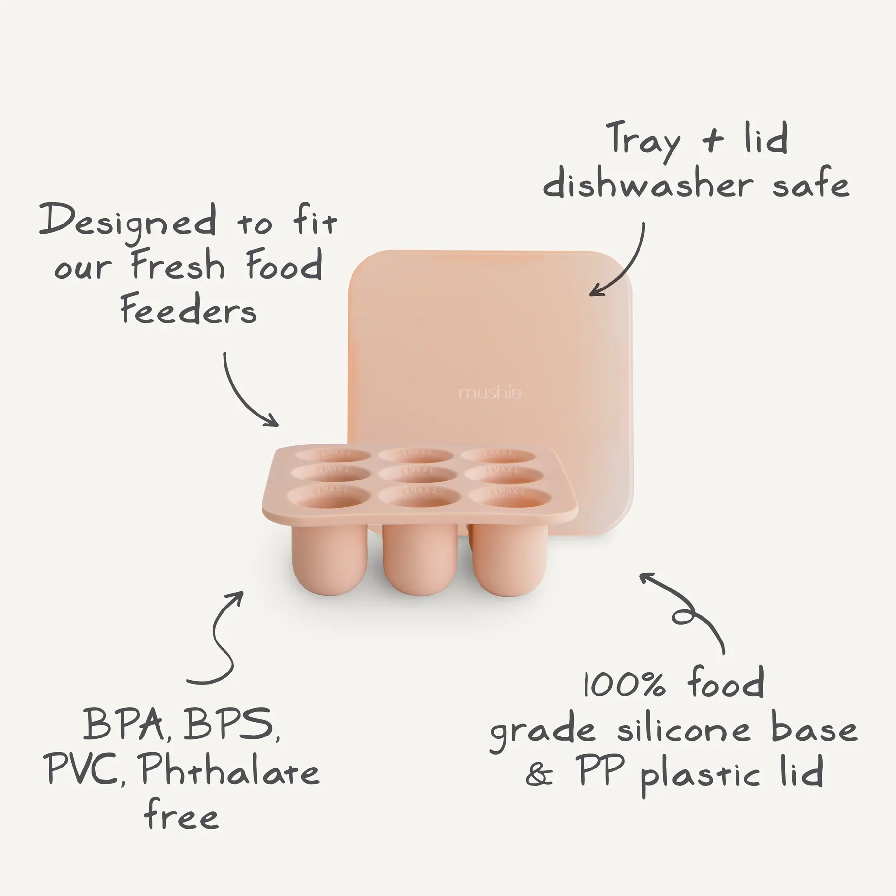 Mushie Diepvries Tray Feeder | Cambridge Blue - Image 6