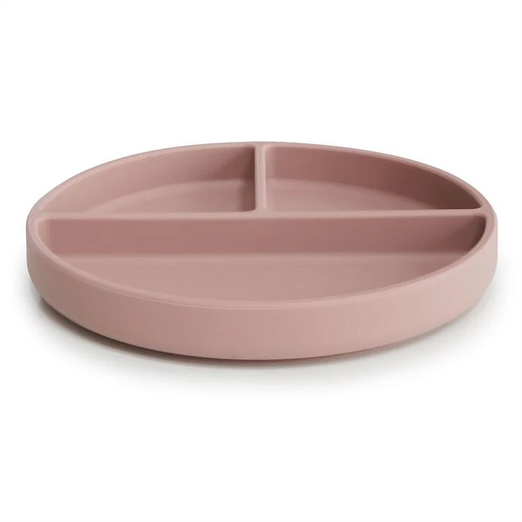 Mushie Silicone Bord Rond Met Zuignap | Blush - Image 2