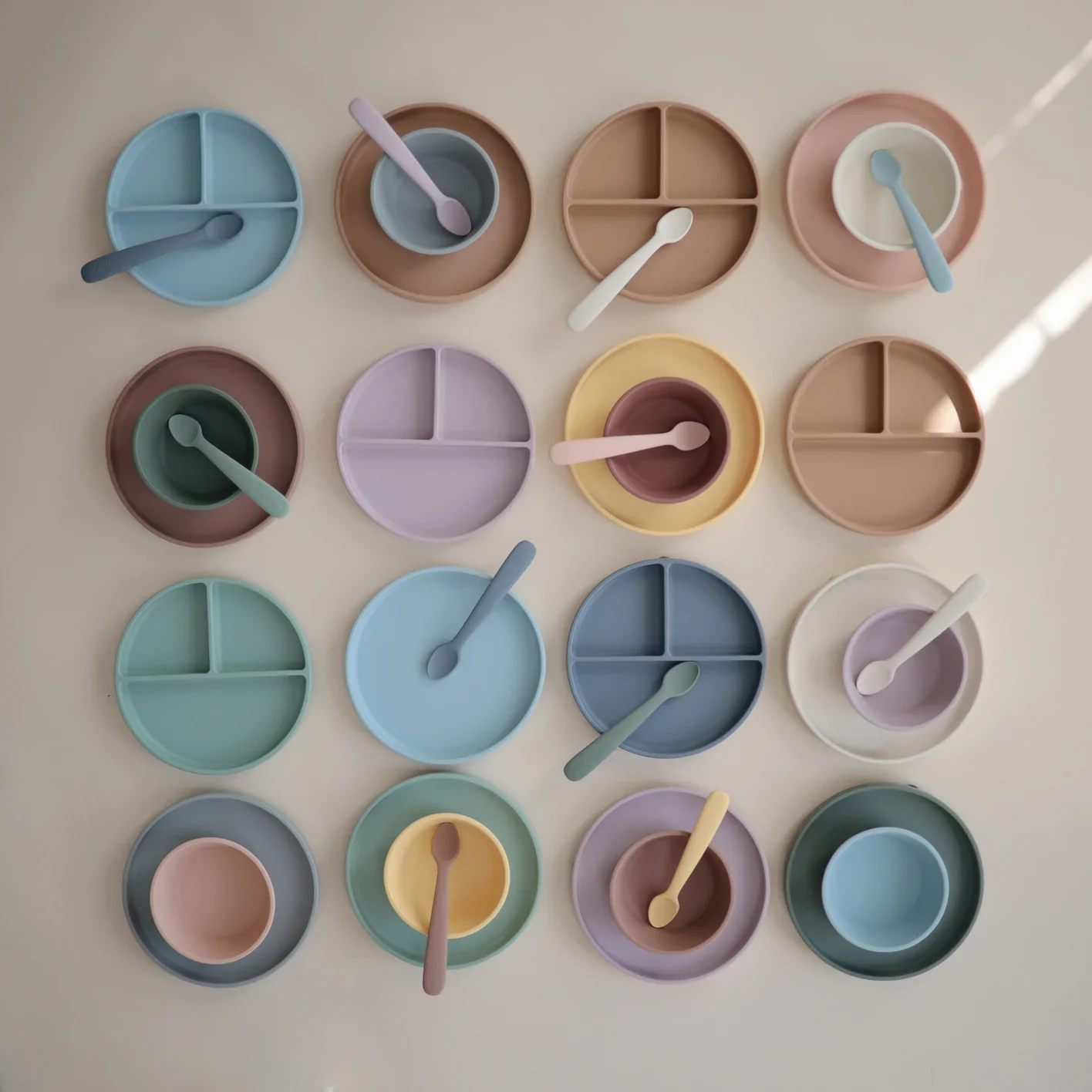 Mushie Silicone Bord Rond Met Zuignap | Cloudy Mauve - Image 3