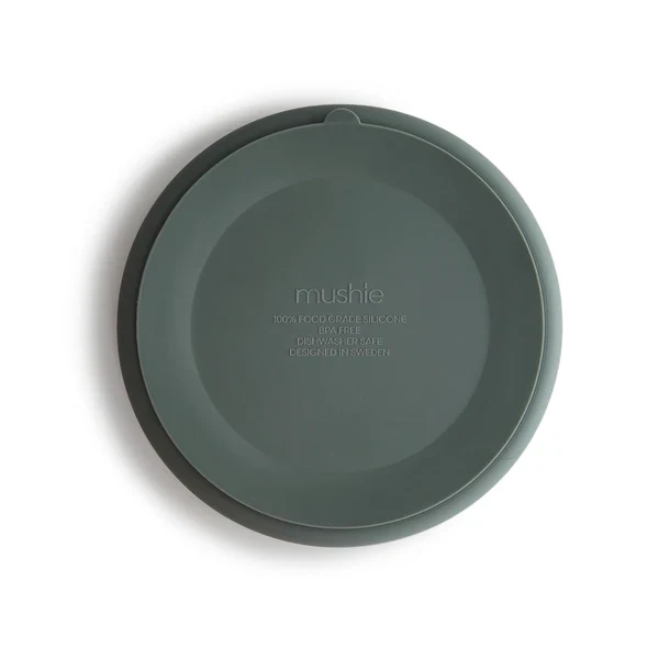 * Mushie Silicone Bord Rond Met Zuignap | Dried Thyme - Image 2