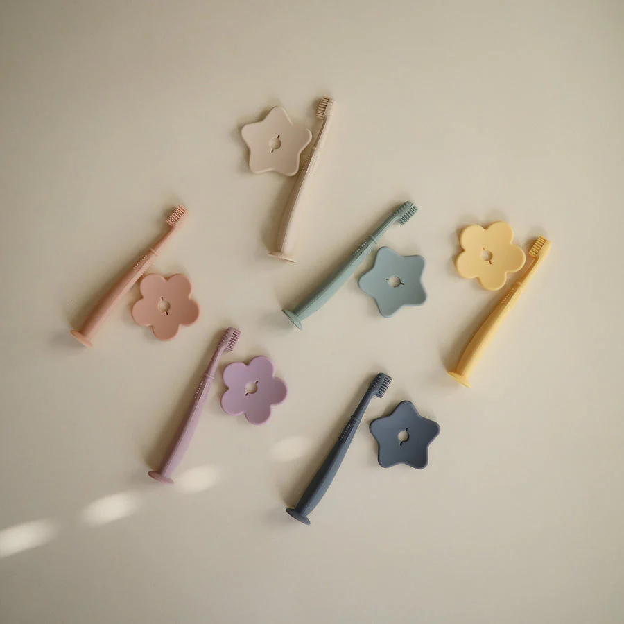 Mushie Siliconen Oefentandenborstel Ster | Shifting Sand - Image 3