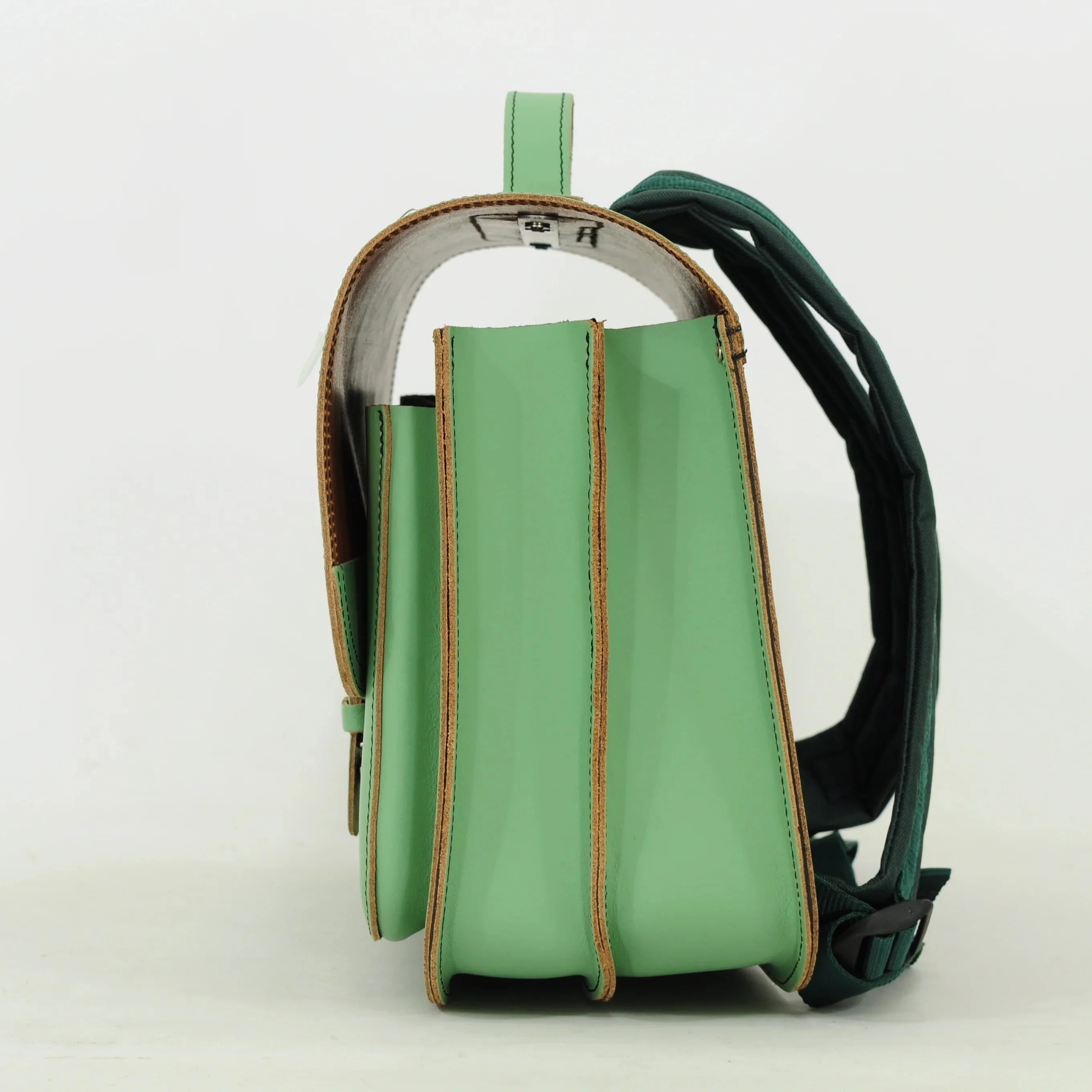 Own Stuff Lederen Boekentas Dino | Pastel Green - Image 3