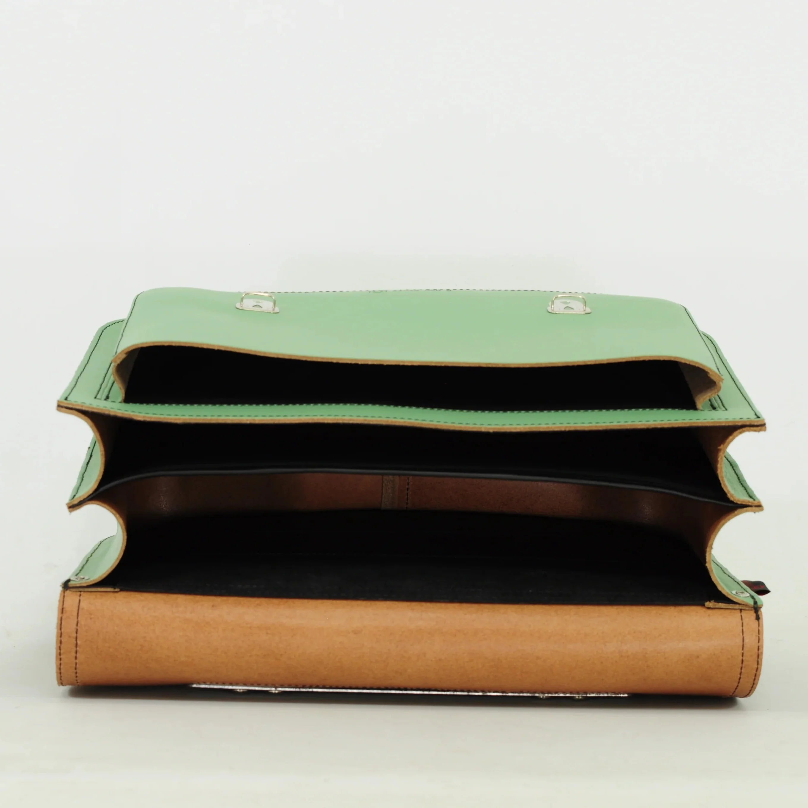 Own Stuff Lederen Boekentas Dino | Pastel Green - Image 4