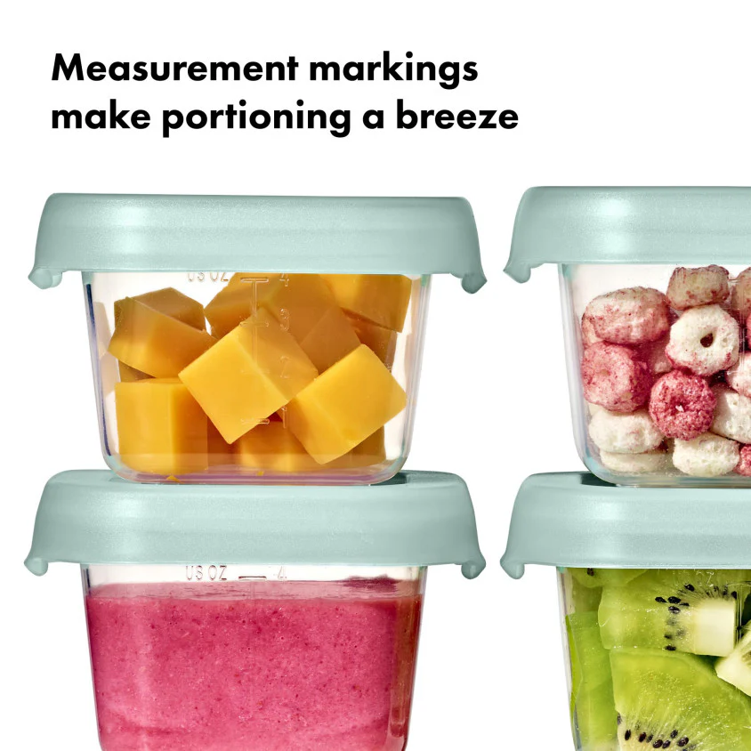 * OXO Tot Vierdelige Set Diepvriesdoosjes Plastic 4x120ml | Opal - Image 4