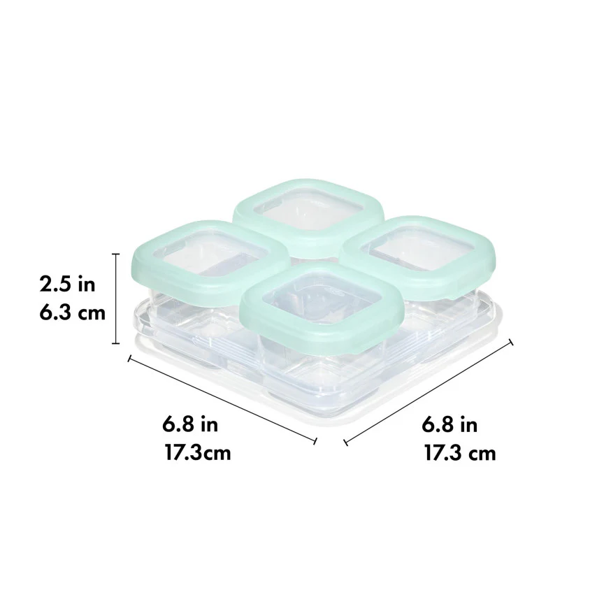 * OXO Tot Vierdelige Set Diepvriesdoosjes Plastic 4x120ml | Opal - Image 5