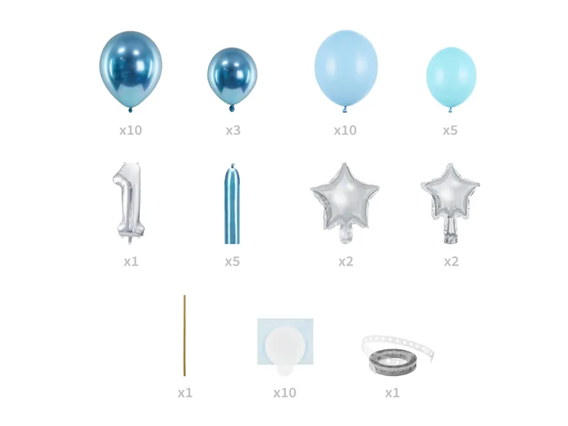 Party Deco Folie Ballon | Bouquet Nummer 1 Blue - Image 2
