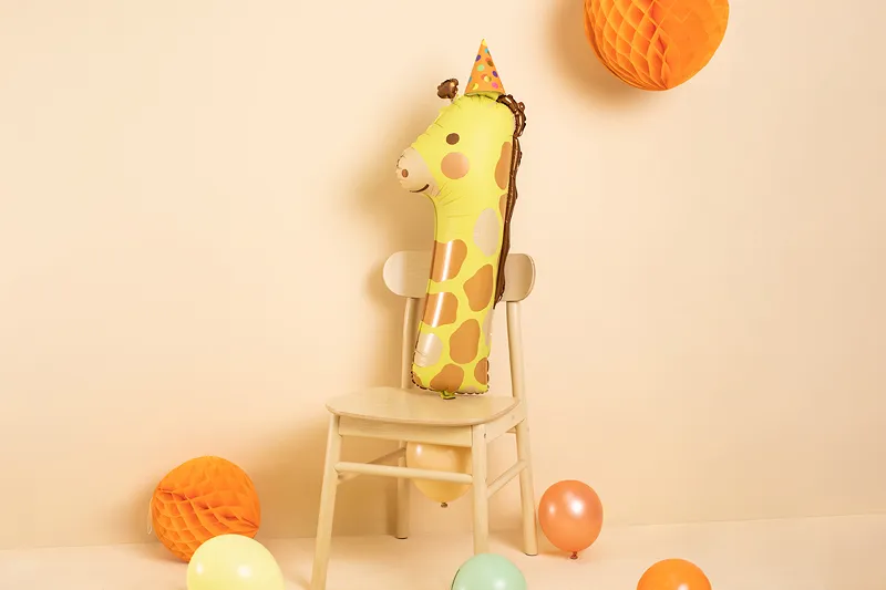 Party Deco Folie Ballon | Nummer 1 Giraffe - Image 4